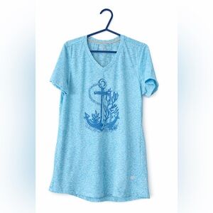 Reel Legends NWT Women’s Blue Anchor Graphic T-Shirt Medium